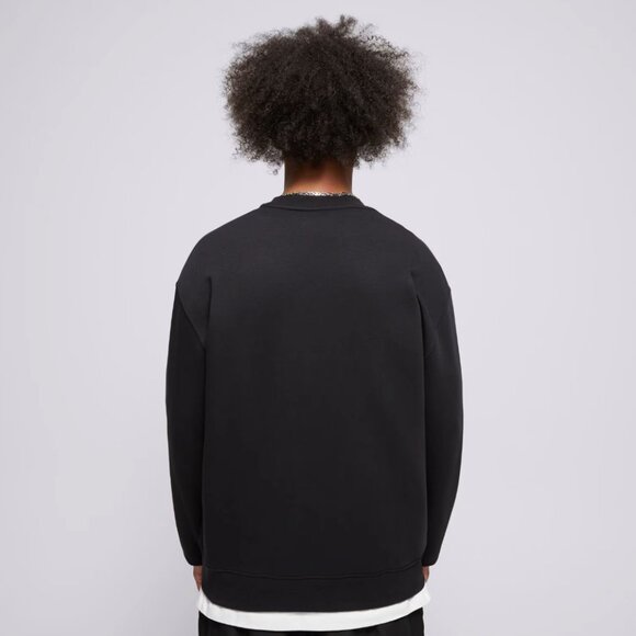 Jordan Brooklyn Fleece Mens Crew-Neck Sweatshirt Black - Picture 4 of 14